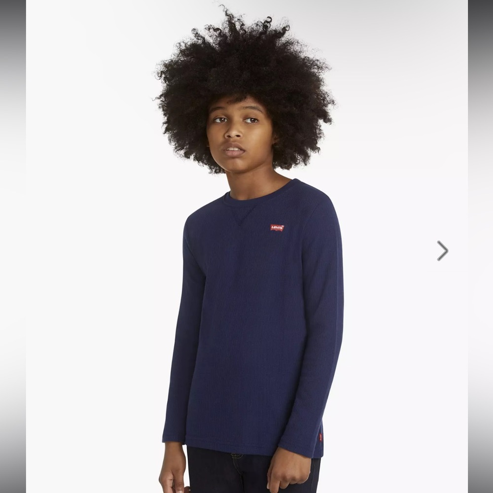 Levi’s THERMAL CREW KNIT TOP BIG BOYS size small (7/8)